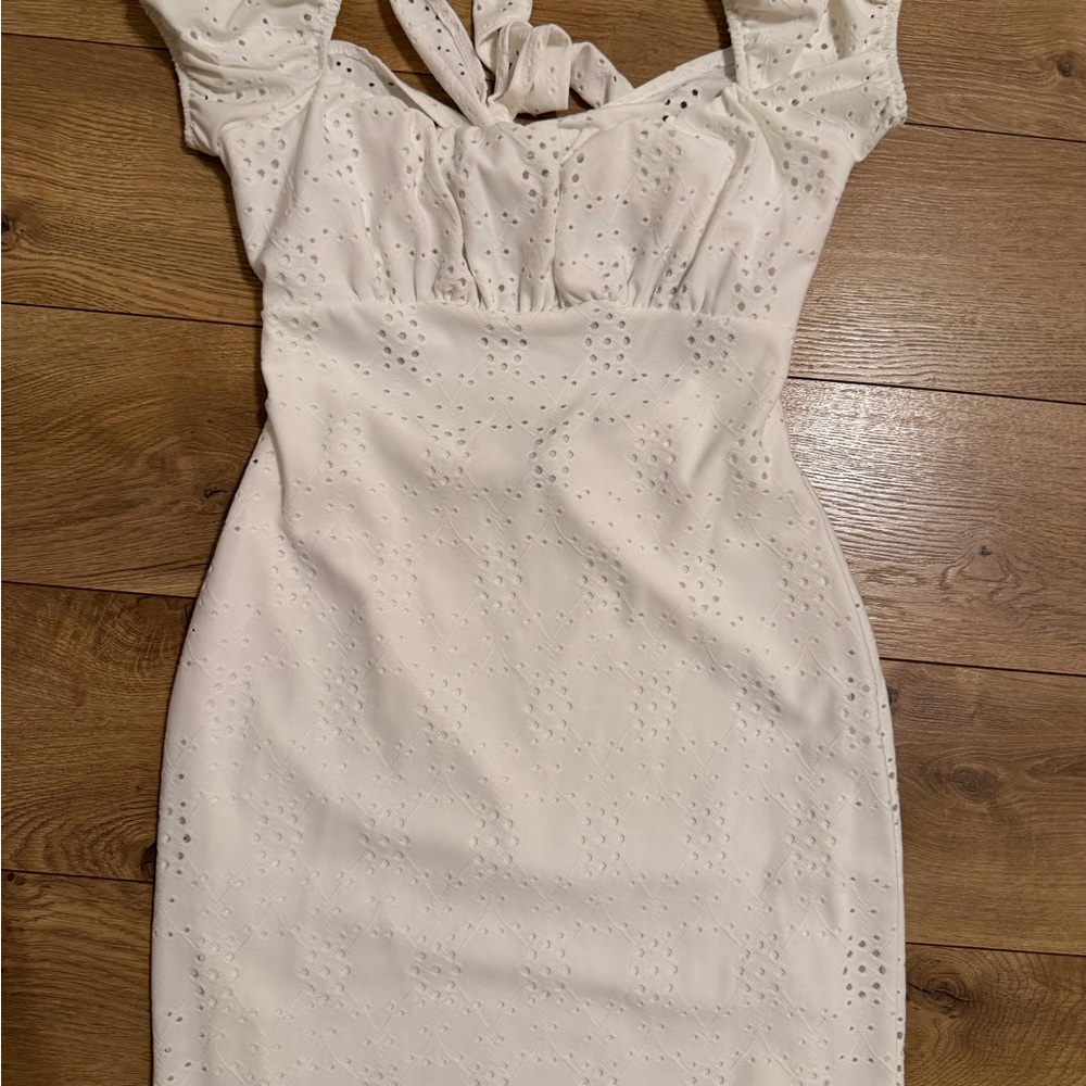 Windsor Off-Shoulder White Mini Dress